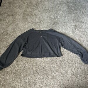 Women's Gray Long Sleeve Top